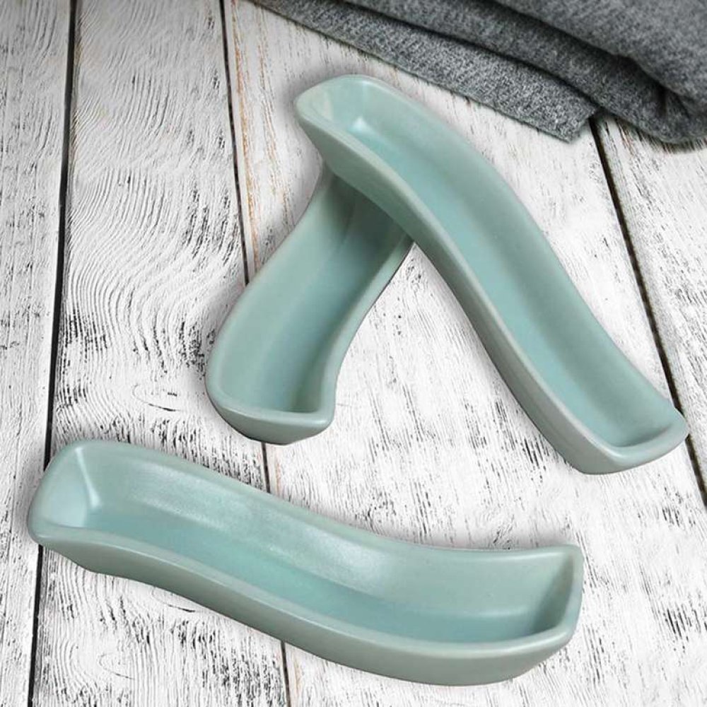 Keramika Mat Açık Yeşil İvory Zeytinlik 3 Adet 18 Cm