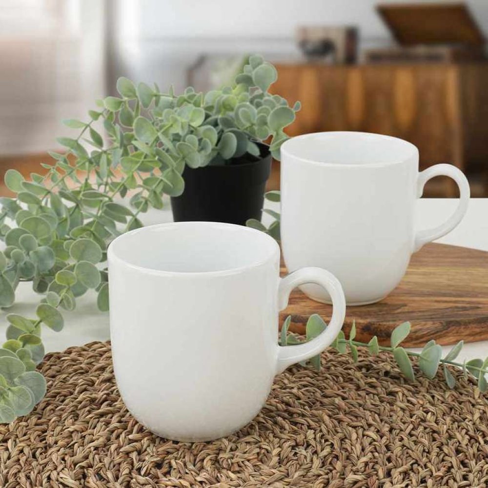 Keramika Beyaz Ekinoks Kupa 10 Cm 2 Adet