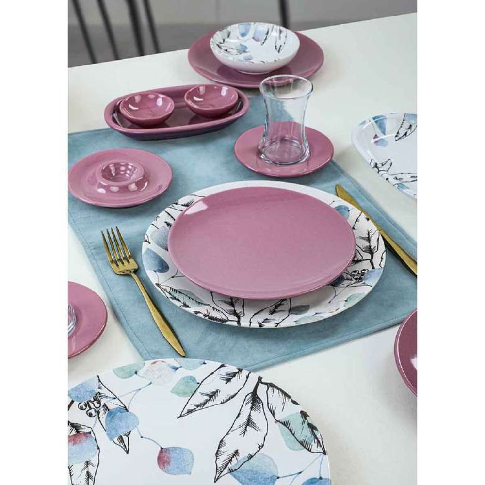 Keramika Blue Spring Kahvaltı Takımı 50 Parça 6 Kişilik