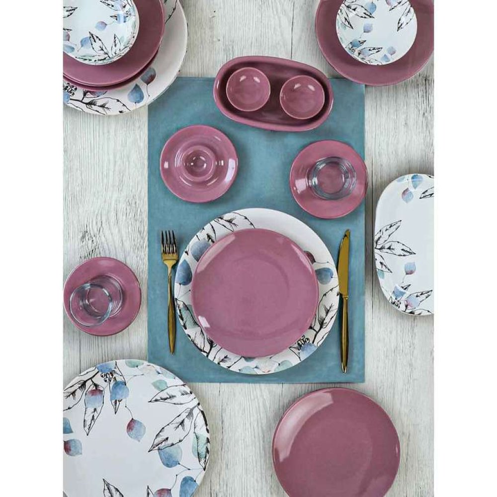 Keramika Blue Spring Kahvaltı Takımı 50 Parça 6 Kişilik