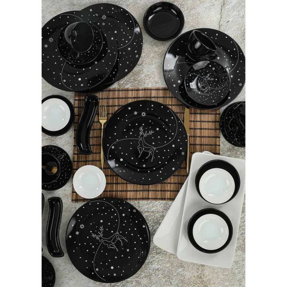 Keramika Geyik Yıldız Kahvaltı Takımı 31 Parça 6 Kişilik