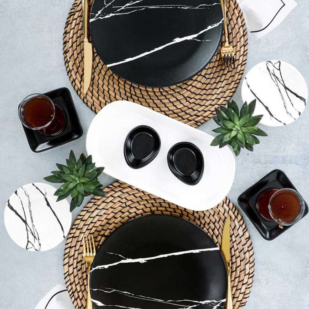 Keramika Mermer Kahvaltı Takımı 11 Parça 2 Kişilik - 17950/51