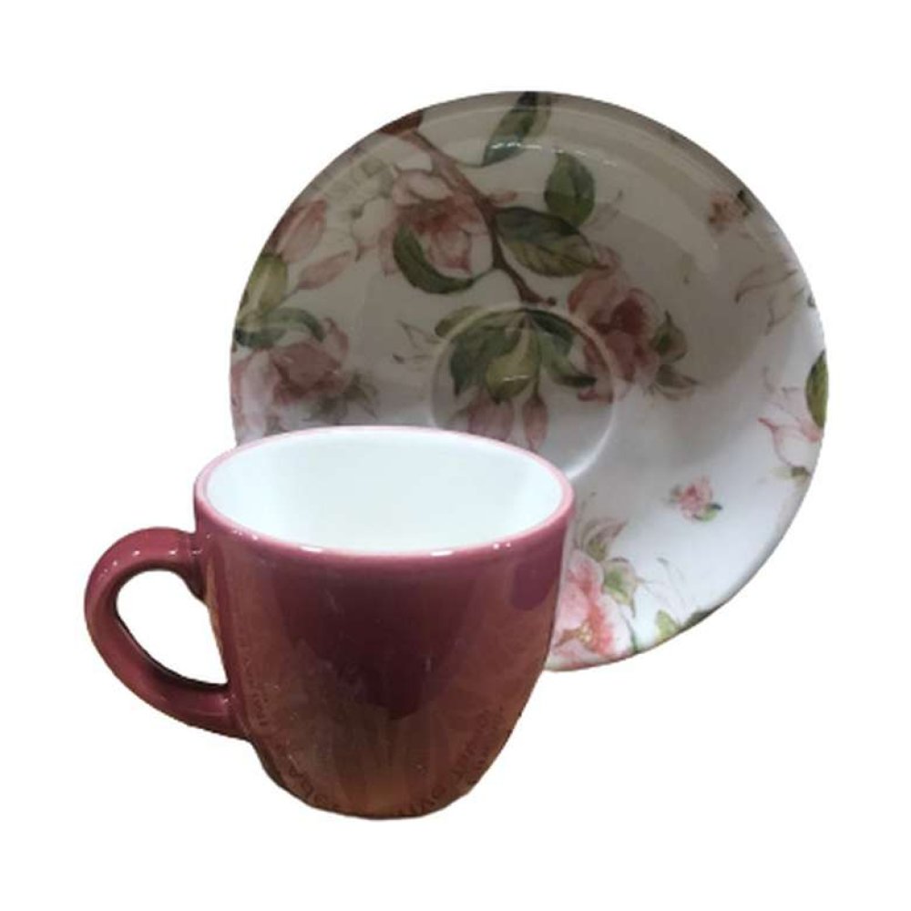 Kahve Fincan Takımı 6'lı Pembe Yeşil