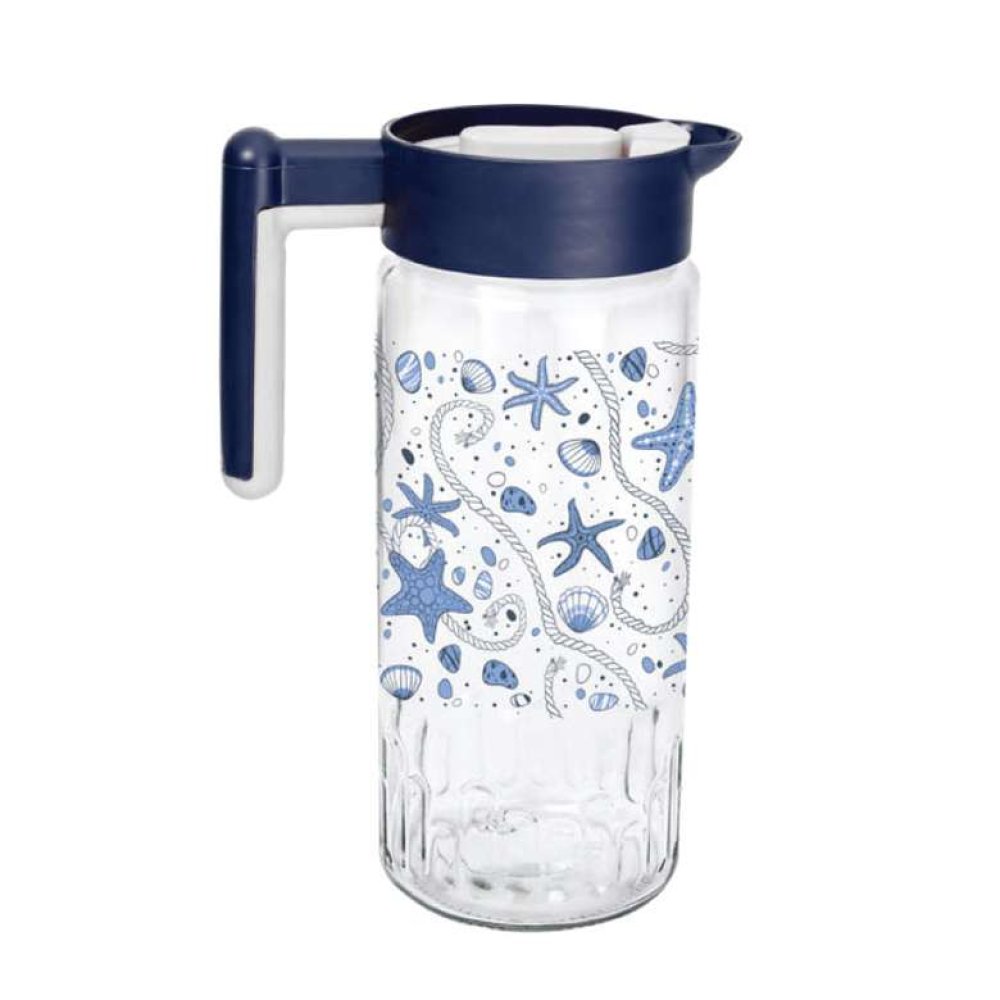 Herevin Sürahi Desenli 1430 ml Beyaz Mor