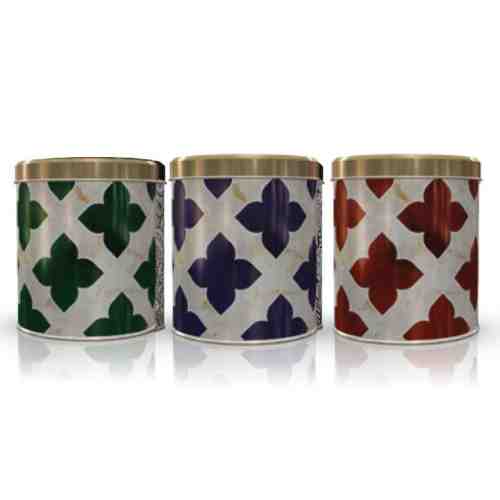 Dekoratif Saklama Kabı Krem Gold 3'lü