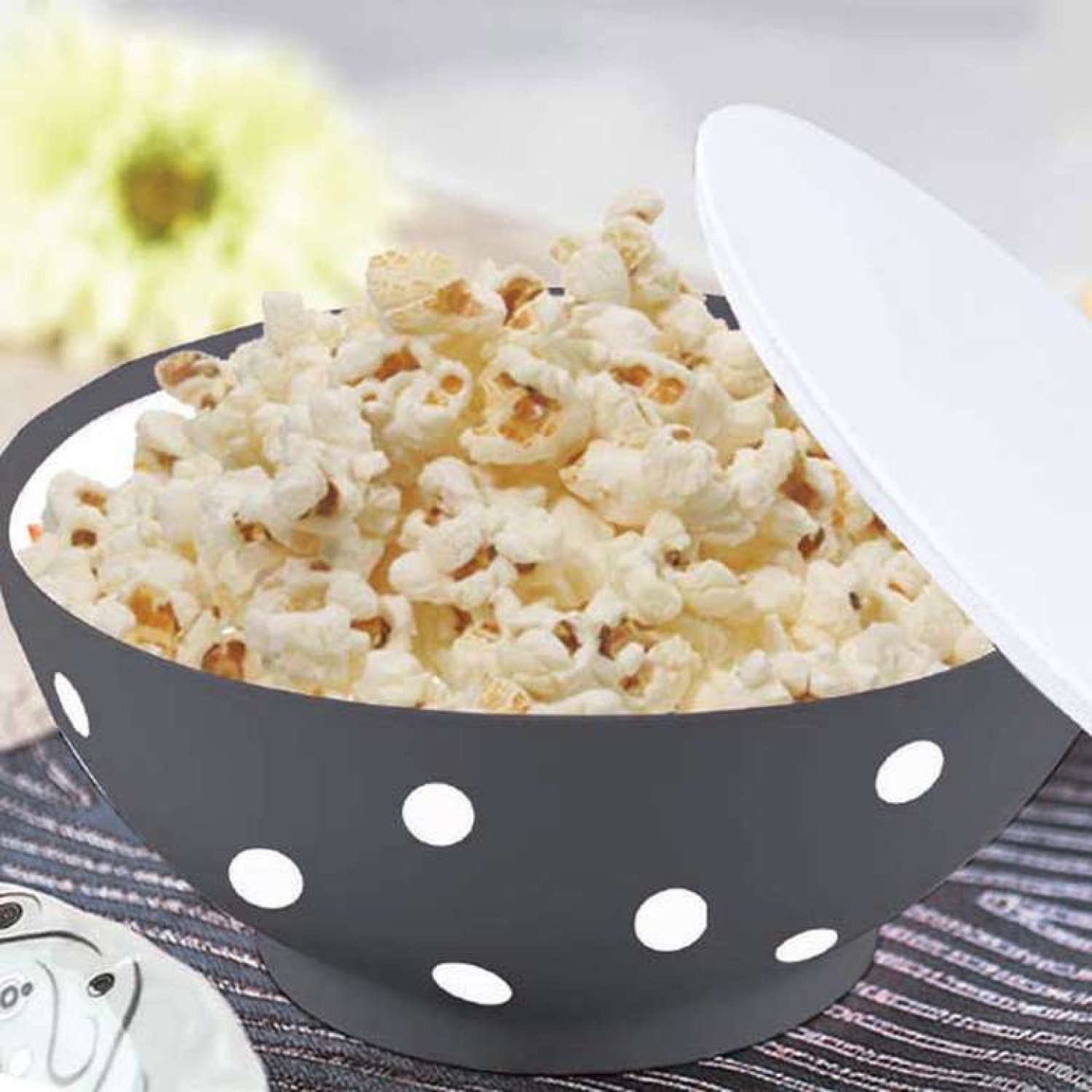 Hobbylife Benekli Kase Kapaklı 3000 Ml - Gri