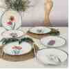 Keramika Anatolian Flowers Servis Tabağı 25 Cm 6 Adet - 20256/61