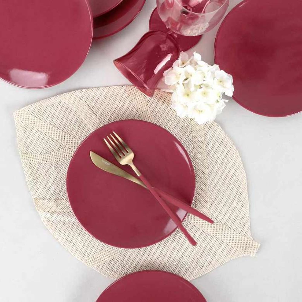 Keramika Carmen Kırmızı Ege Pasta Tabağı 20 Cm 6 Adet