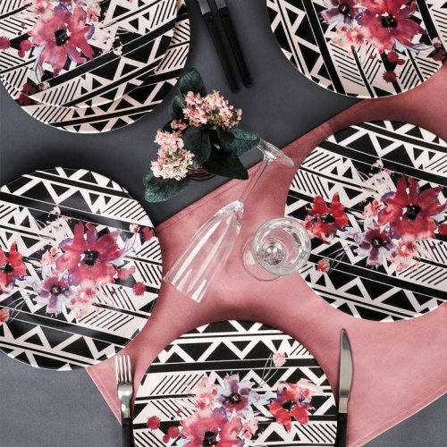 Keramika Leylak Servis Tabağı 25 Cm 6 Adet - 18231