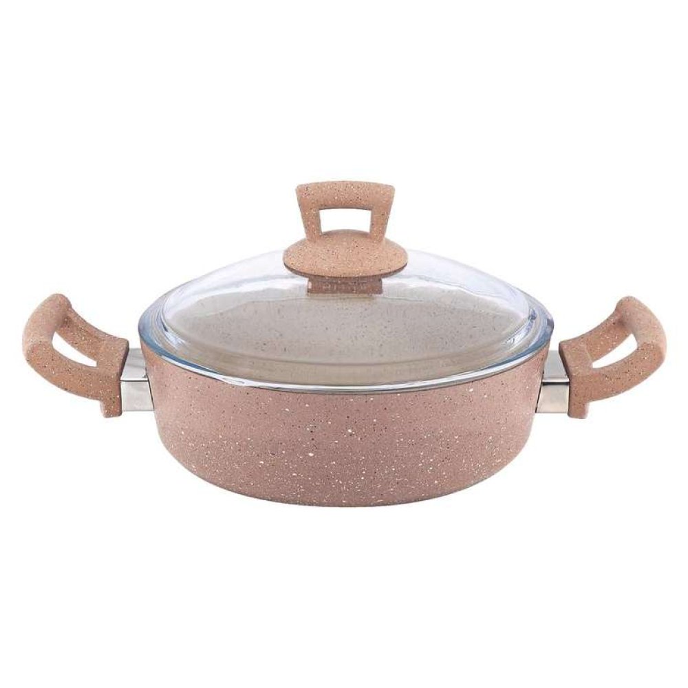 Hascevher Ezme Granit Karnıyarık Tencere 26 cm  Kahve