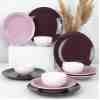 Keramika Ege Degrade Violet Yemek Takımı 12 Parça 4 Kişilik
