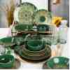 Keramika Topkapı Yeşil Yemek Takımı 24 parça 6 kişilik