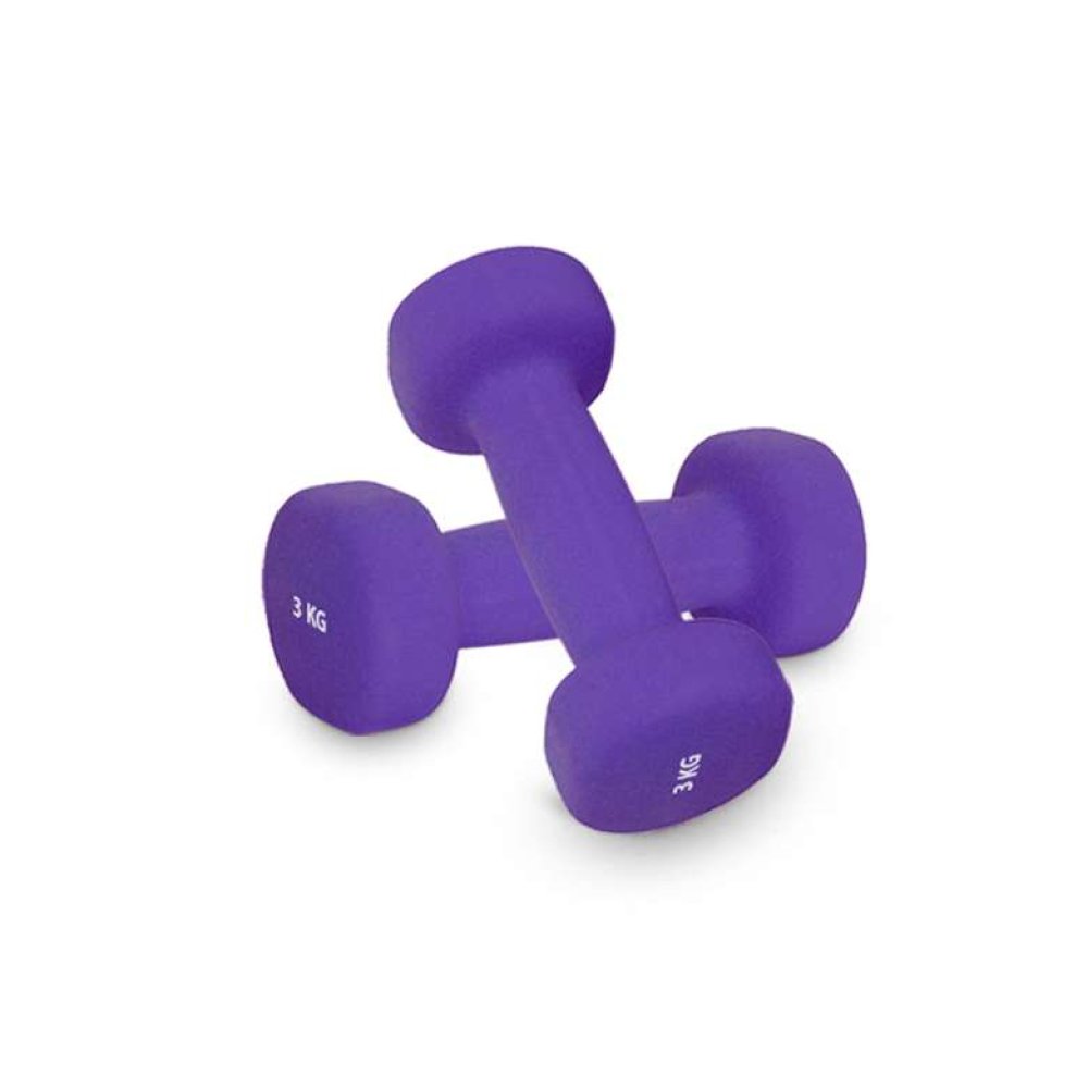 Triathlon Neopren Demir Dambıl Seti 2x3 Kg Mor