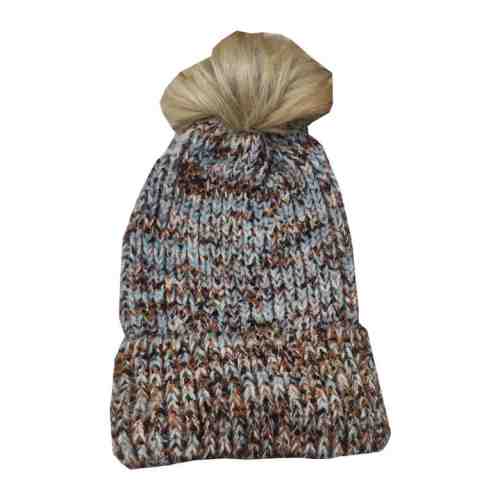 Kadın Kırçıllı Bere Kahve Mavi