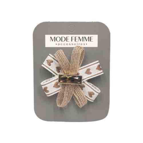 Çiçekli Kumaş Toka Beyaz Kahve