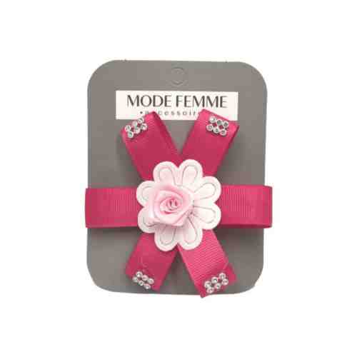 Çiçekli Kumaş Toka Beyaz Kırmızı