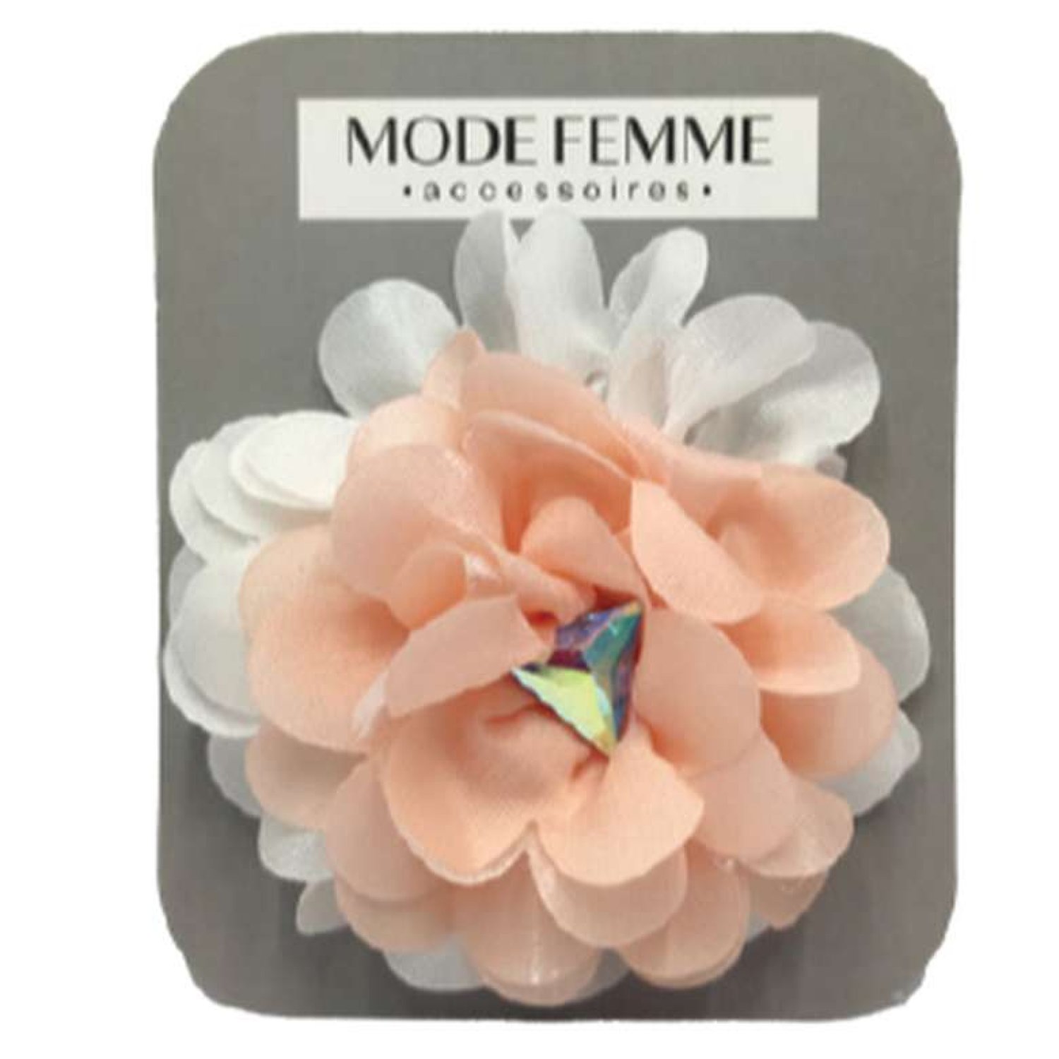 Çiçekli Kumaş Toka Pembe Kahve