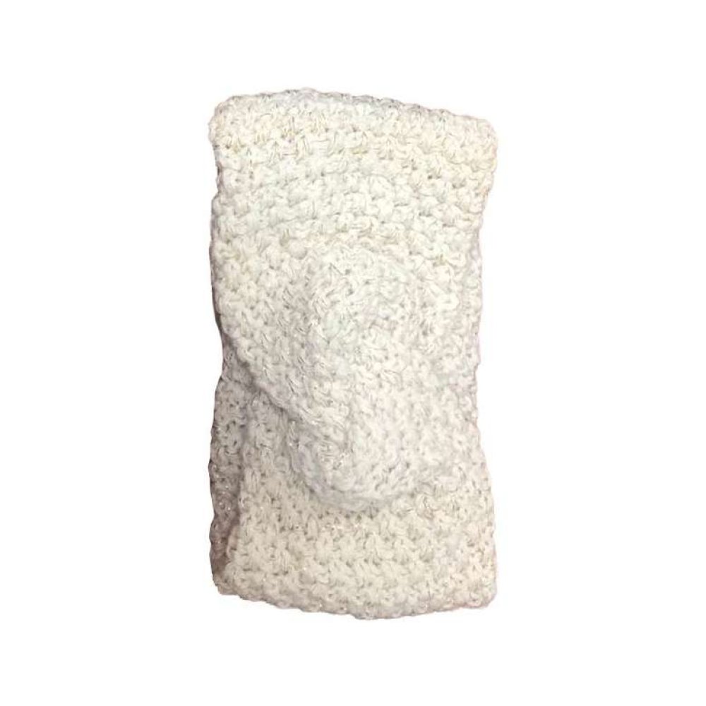Kadın Kışlık Örgü Bandana Beyaz Standart