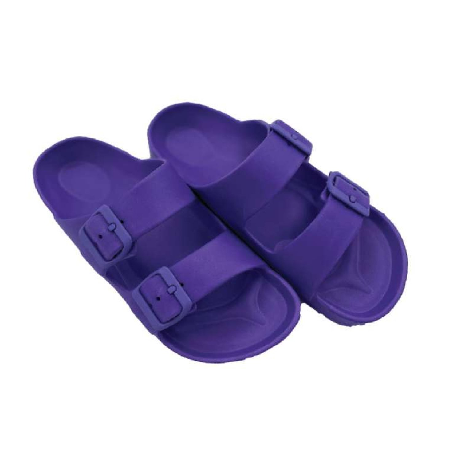 Bayan Eva Çift Tokalı Terlik Lacivert