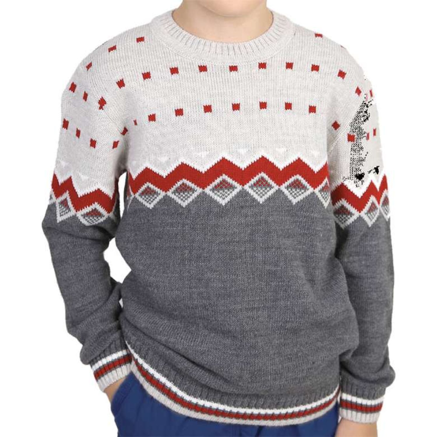 Kız/Erkek Çocuk Kazak Gri