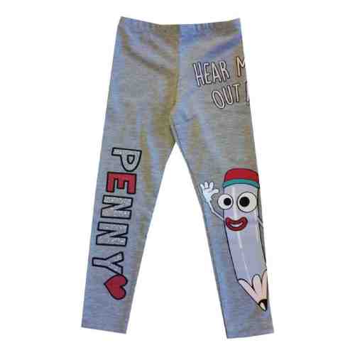 Kız Çocuk Baskılı Tayt Gri