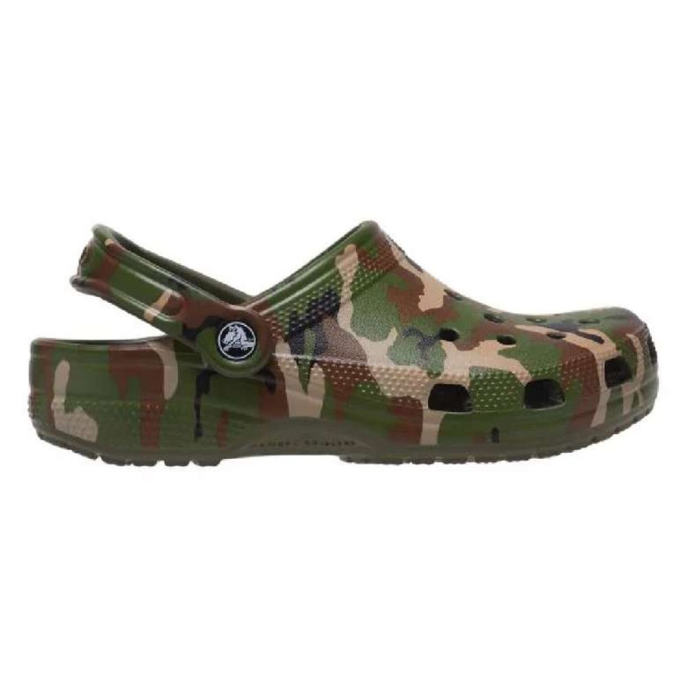 Crocs Classic Printed Camo Clog 206454-3TC Erkek Terlik Haki