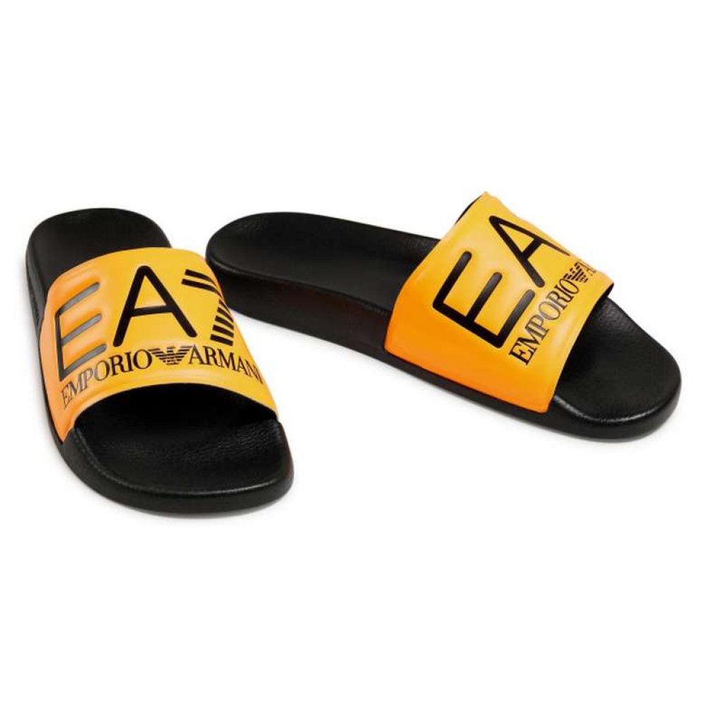 Emporio Armani Sea Word Sliders Erkek Siyah Terlik
