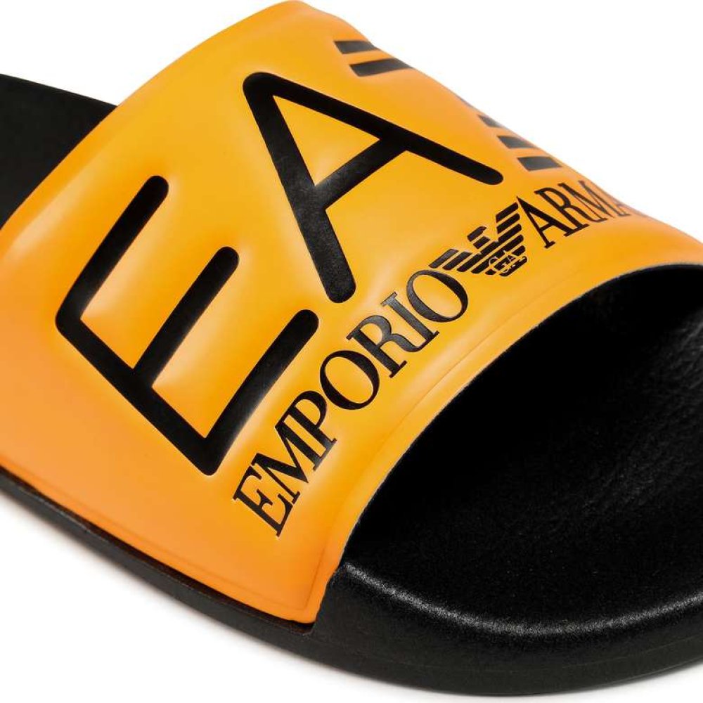 Emporio Armani Sea Word Sliders Erkek Siyah Terlik