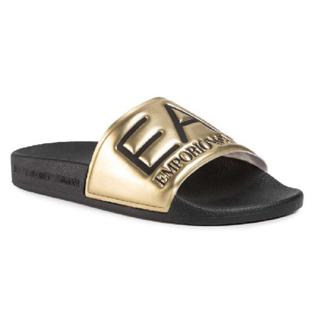 Emporio Armani XCP001-XCC22-D467 Erkek Terlik Sarı Siyah