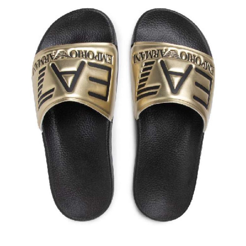 Emporio Armani XCP001-XCC22-D467 Erkek Terlik Sarı Siyah