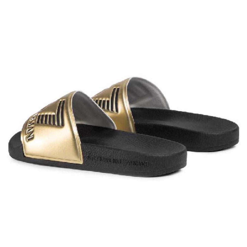 Emporio Armani XCP001-XCC22-D467 Erkek Terlik Sarı Siyah