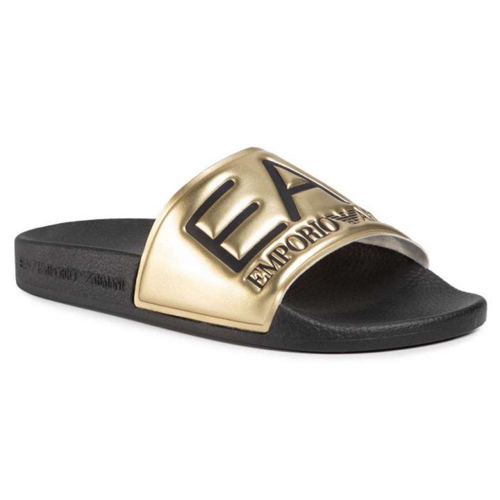 Emporio Armani XCP001-XCC22-D467 Erkek Terlik Sarı Siyah