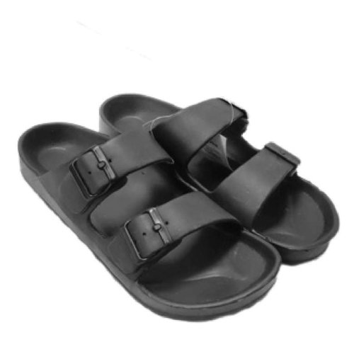 Juno Erkek Çift Tokalı Terlik Siyah