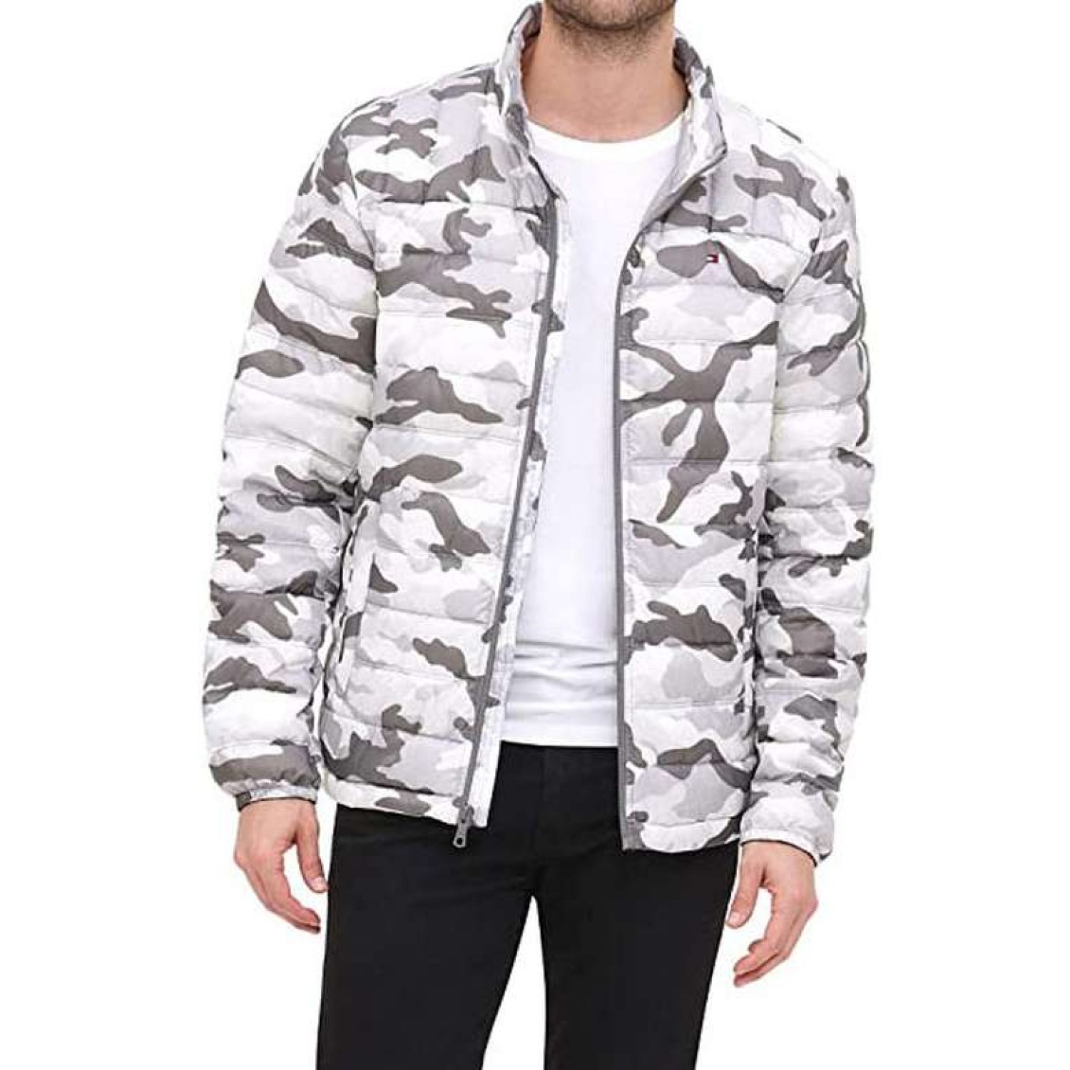 Tommy Hilfiger Erkek Mont Beyaz Gri