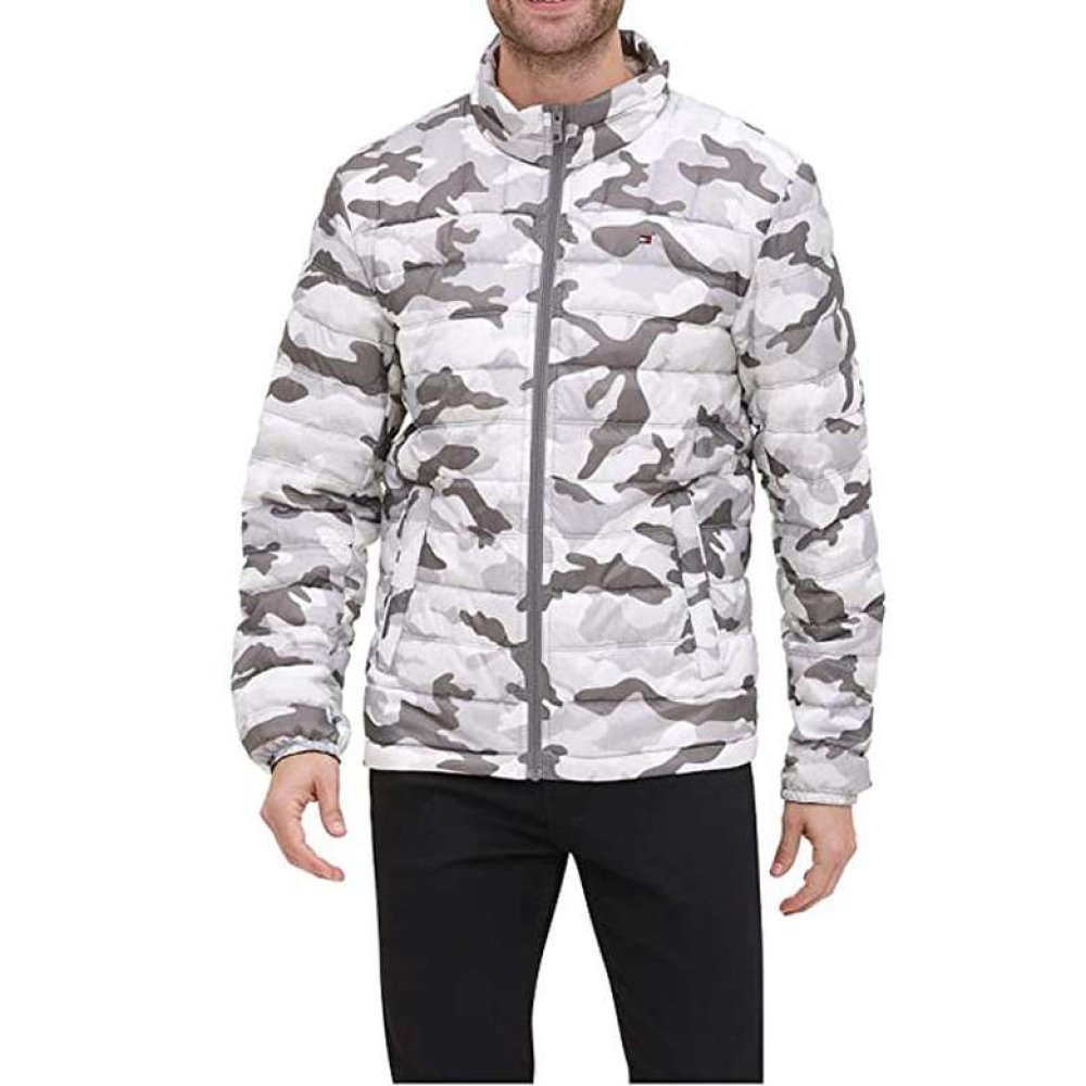 Tommy Hilfiger Erkek Mont Beyaz Gri