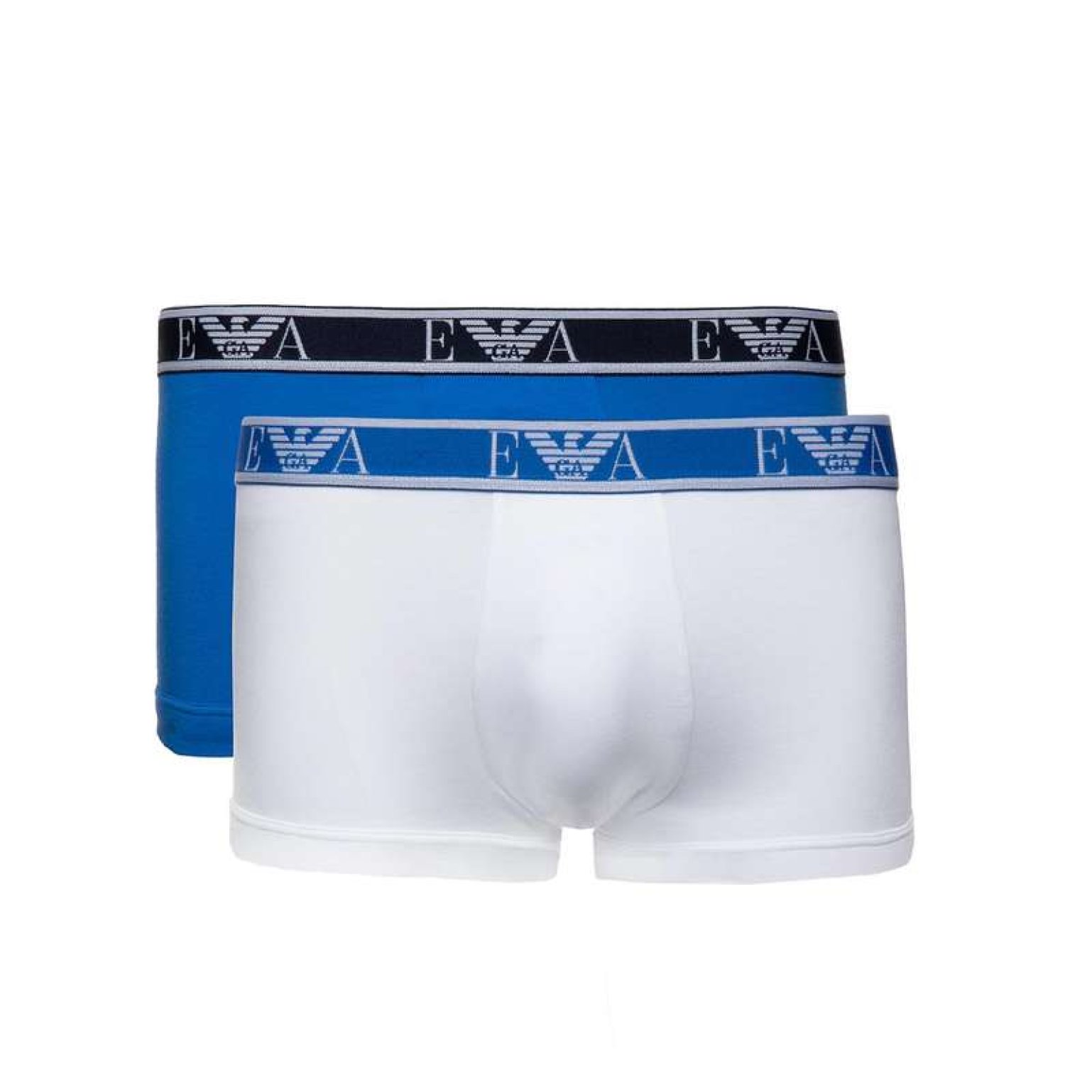 Emporio Armani Erkek Boxer 2'li Mavi Beyaz