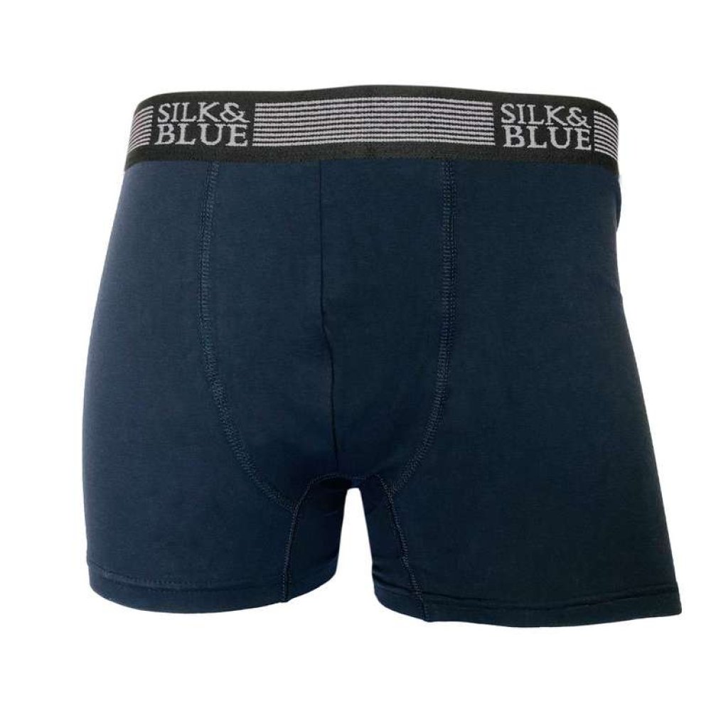 Silk & Blue Erkek Boxer Siyah Beyaz
