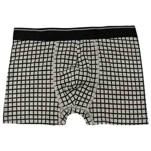 Silk & Blue Erkek Desenli Boxer Çizgili Gri