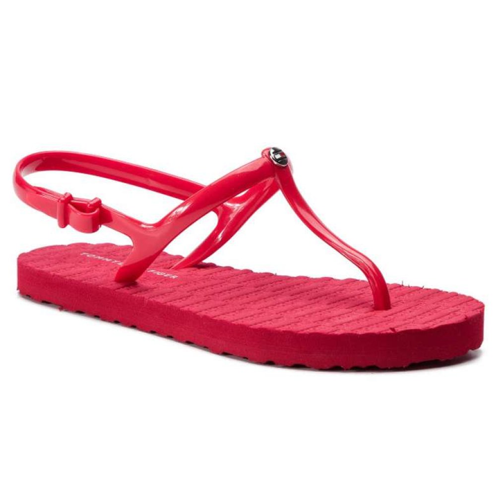 Tommy Hilfiger FW0FW03923-611 Kadın Sandalet Kırmızı