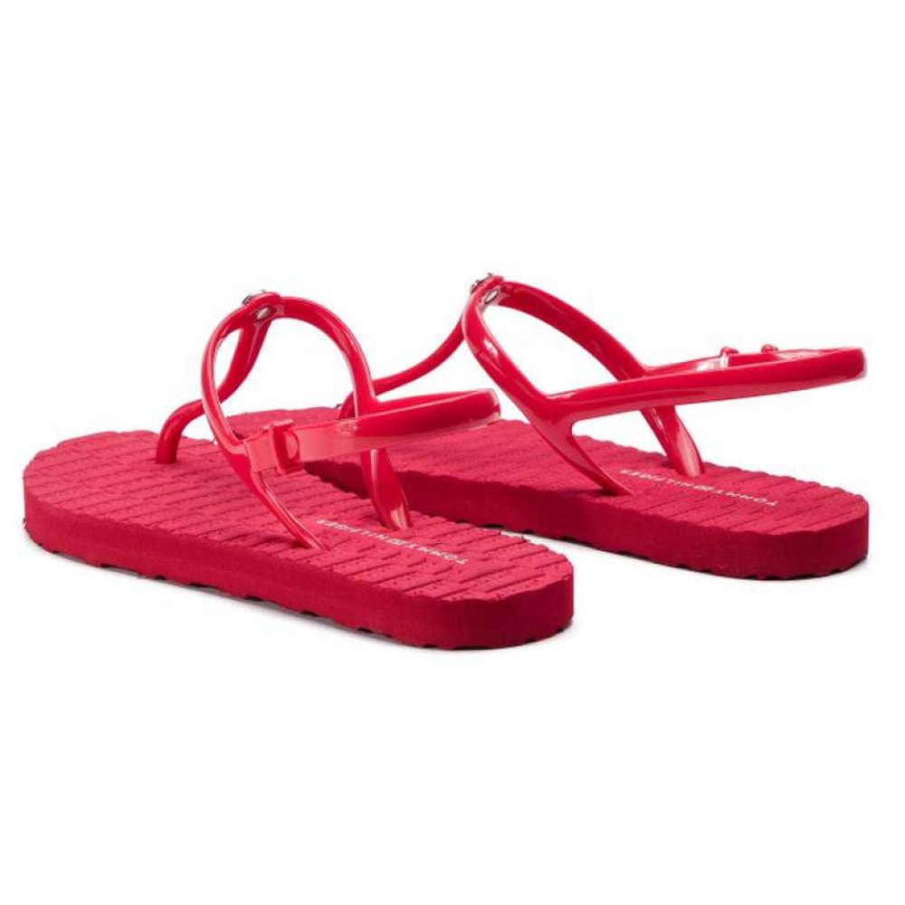 Tommy Hilfiger FW0FW03923-611 Kadın Sandalet Kırmızı