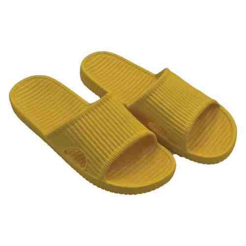 Bayan Çizgili Sauna Terlik Sarı