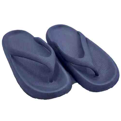 Bayan Kalın Parmak Arası Terlik Lacivert