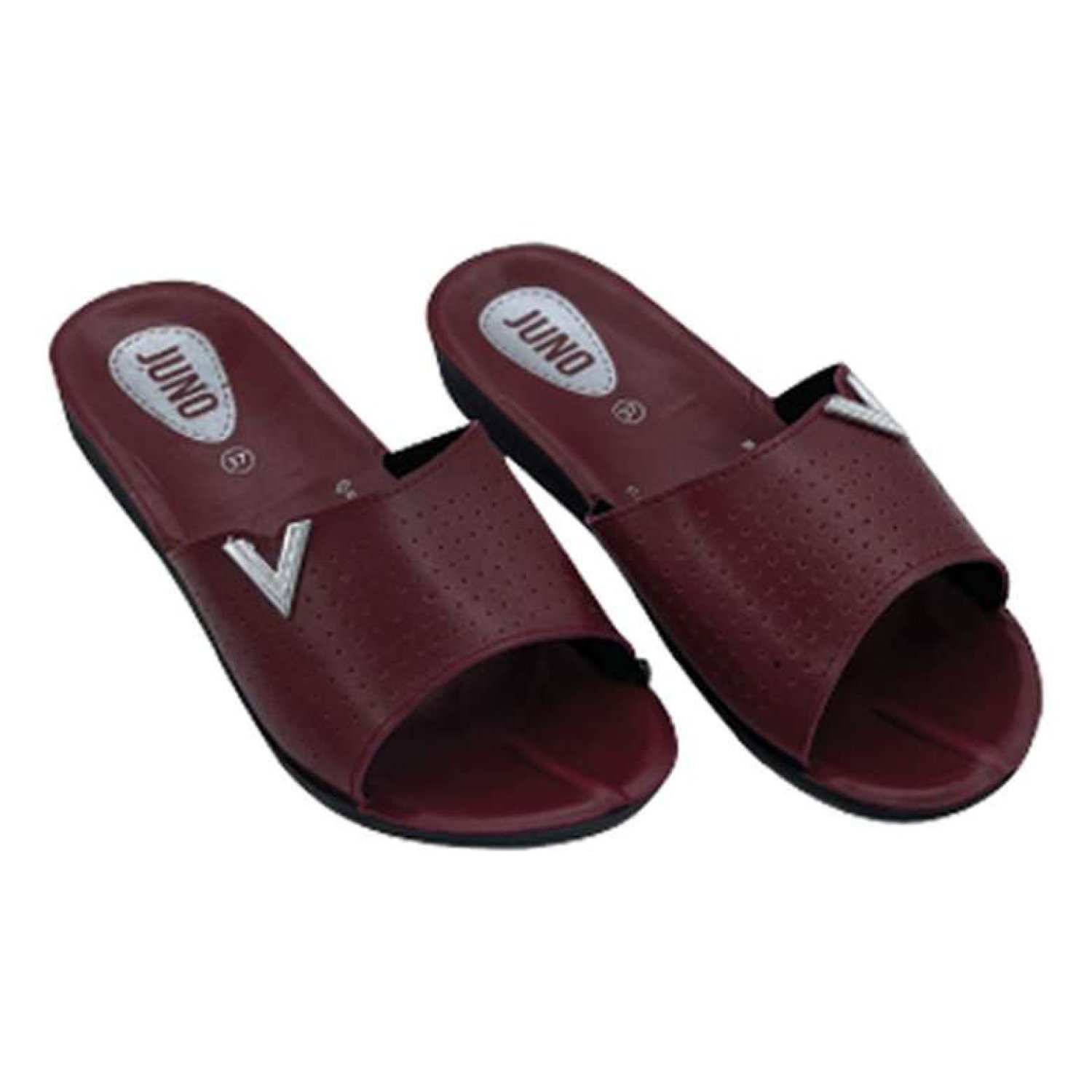 Bayan V Tokalı Terlik Bordo