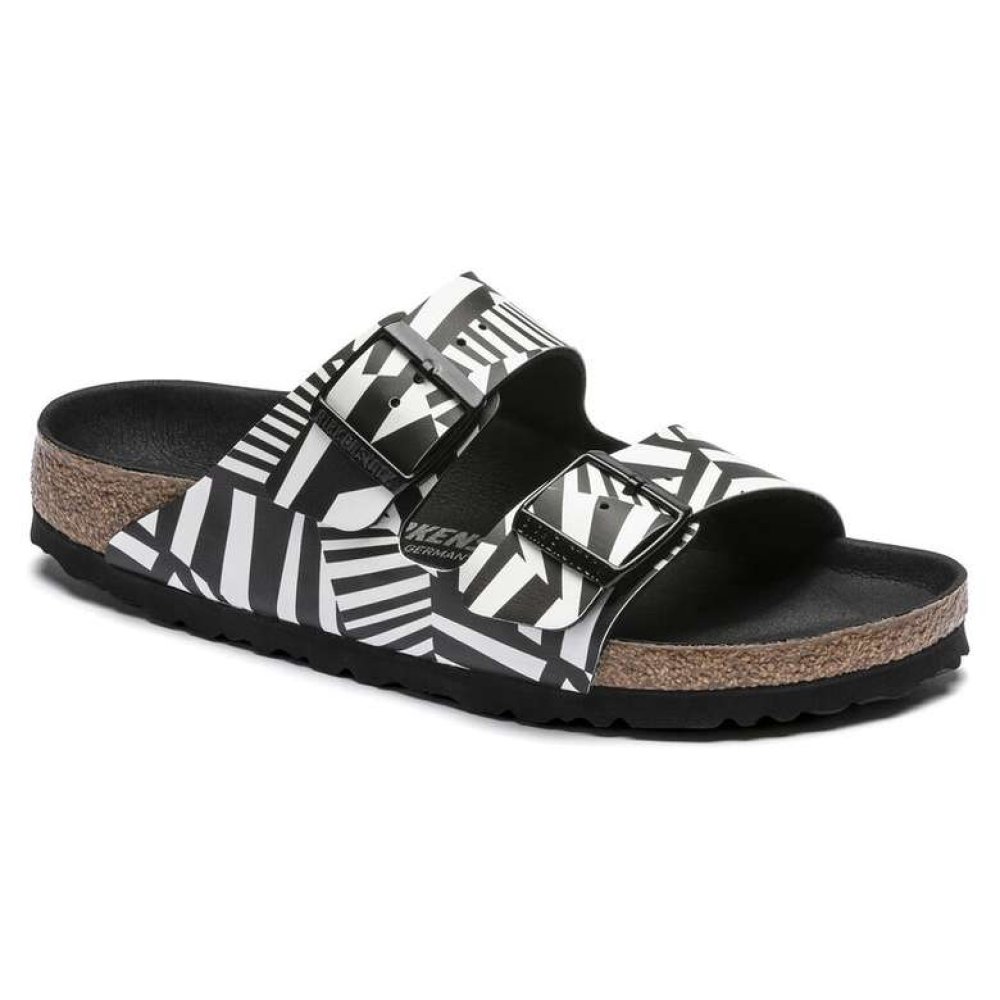 Birkenstock Arizona  1017785 Kadın Terlik Siyah/Beyaz
