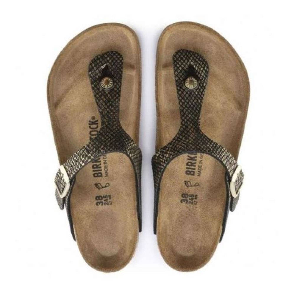 Birkenstock Gizeh 1018464 Kadın Terlik Siyah/Gold