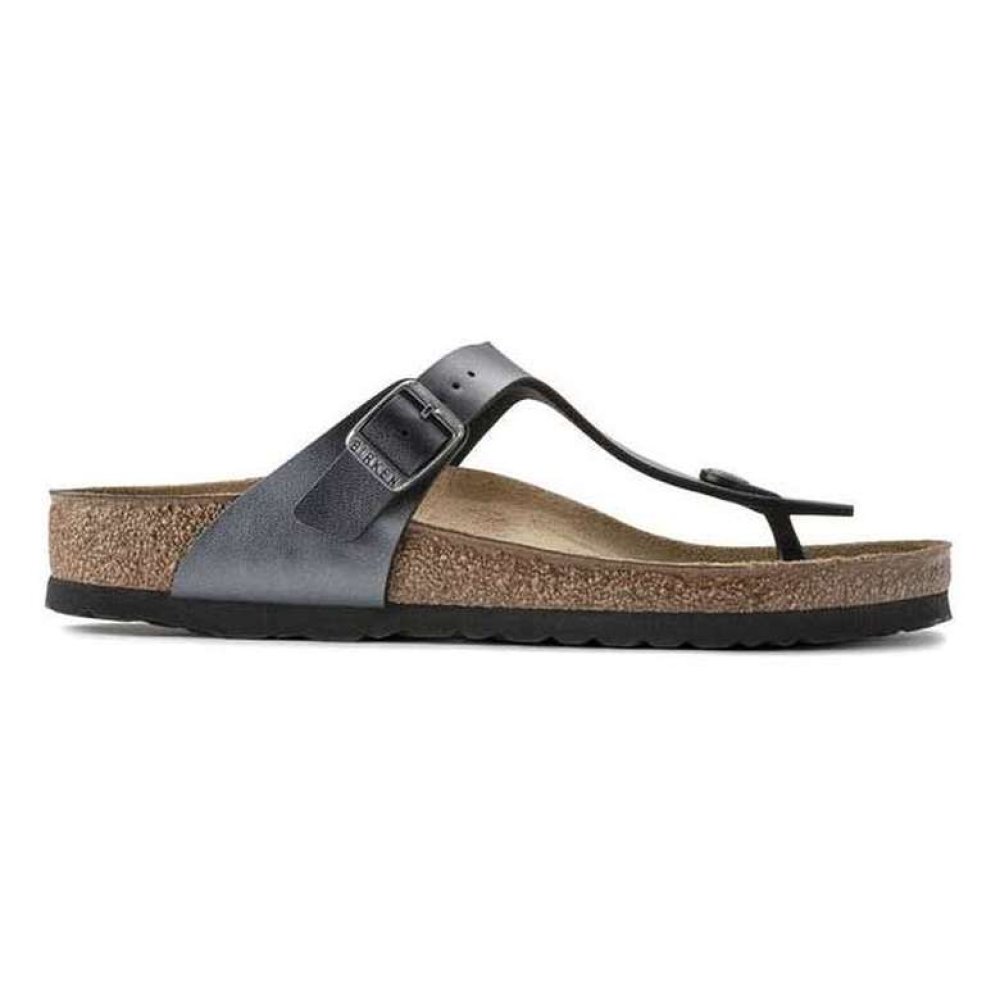 Birkenstock Gizeh 1021428 Kadın Terlik Metalik Gri