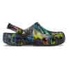Crocs Classic Tie Dye Graphic Clog 205453-4SW Kadın Terlik Siyah Sarı