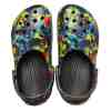 Crocs Classic Tie Dye Graphic Clog 205453-4SW Kadın Terlik Siyah Sarı