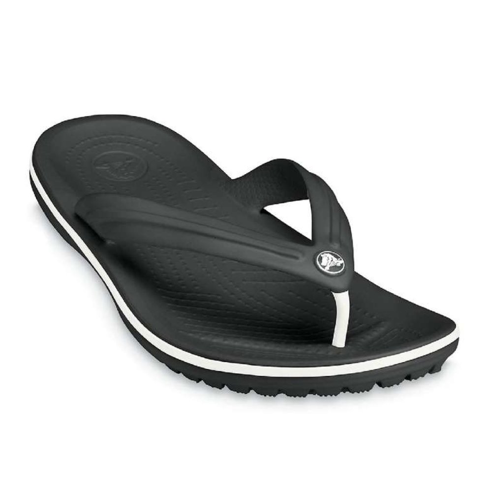 Crocs Crocband Flip 11033-001 Unisex Terlik Siyah Beyaz