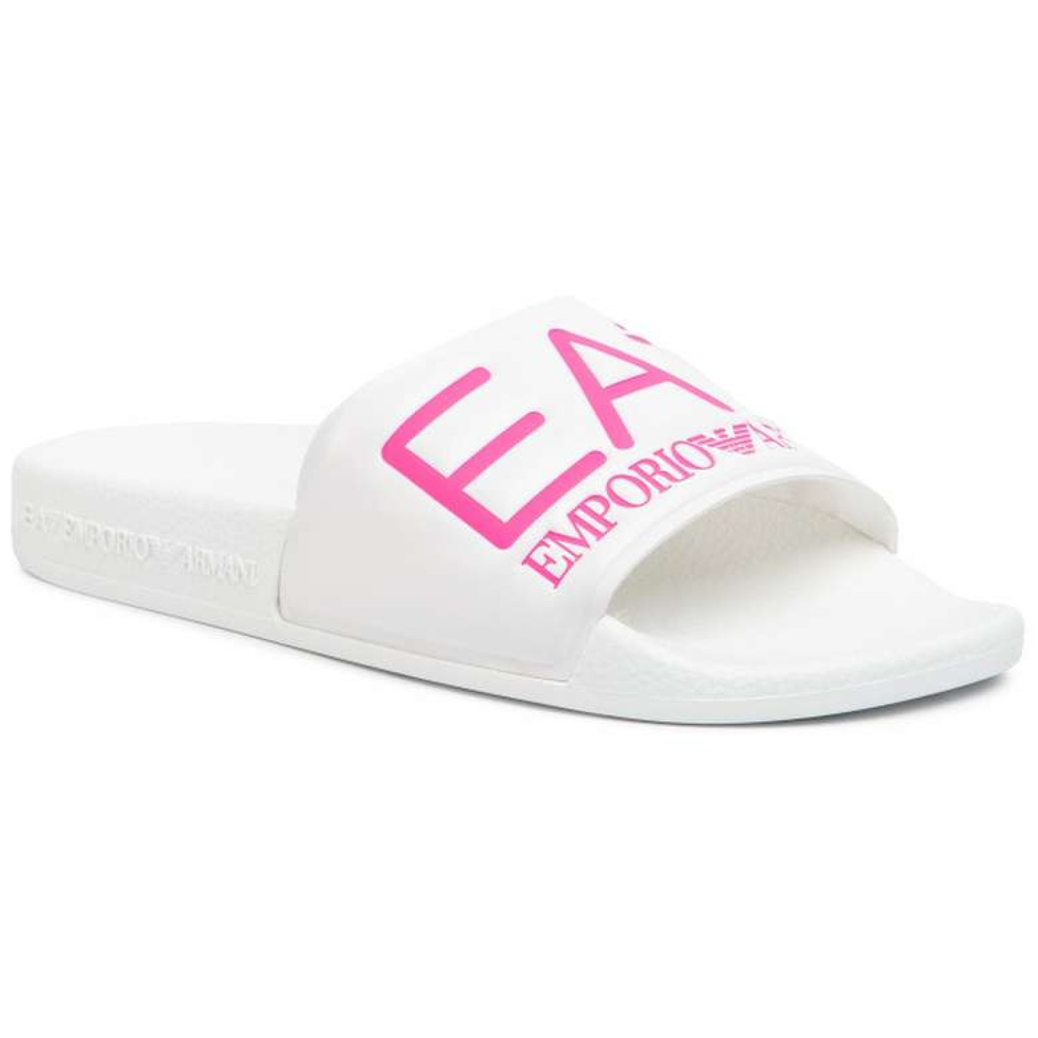 Emporio Armani Sea Word Sliders Kadın Beyaz Terlik